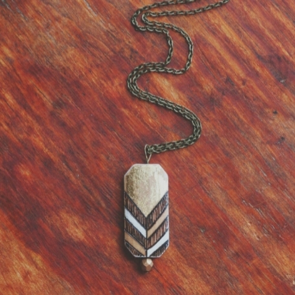 Stay Gold ~ a handmade tribal/boho necklace. - Picture 1 of 5